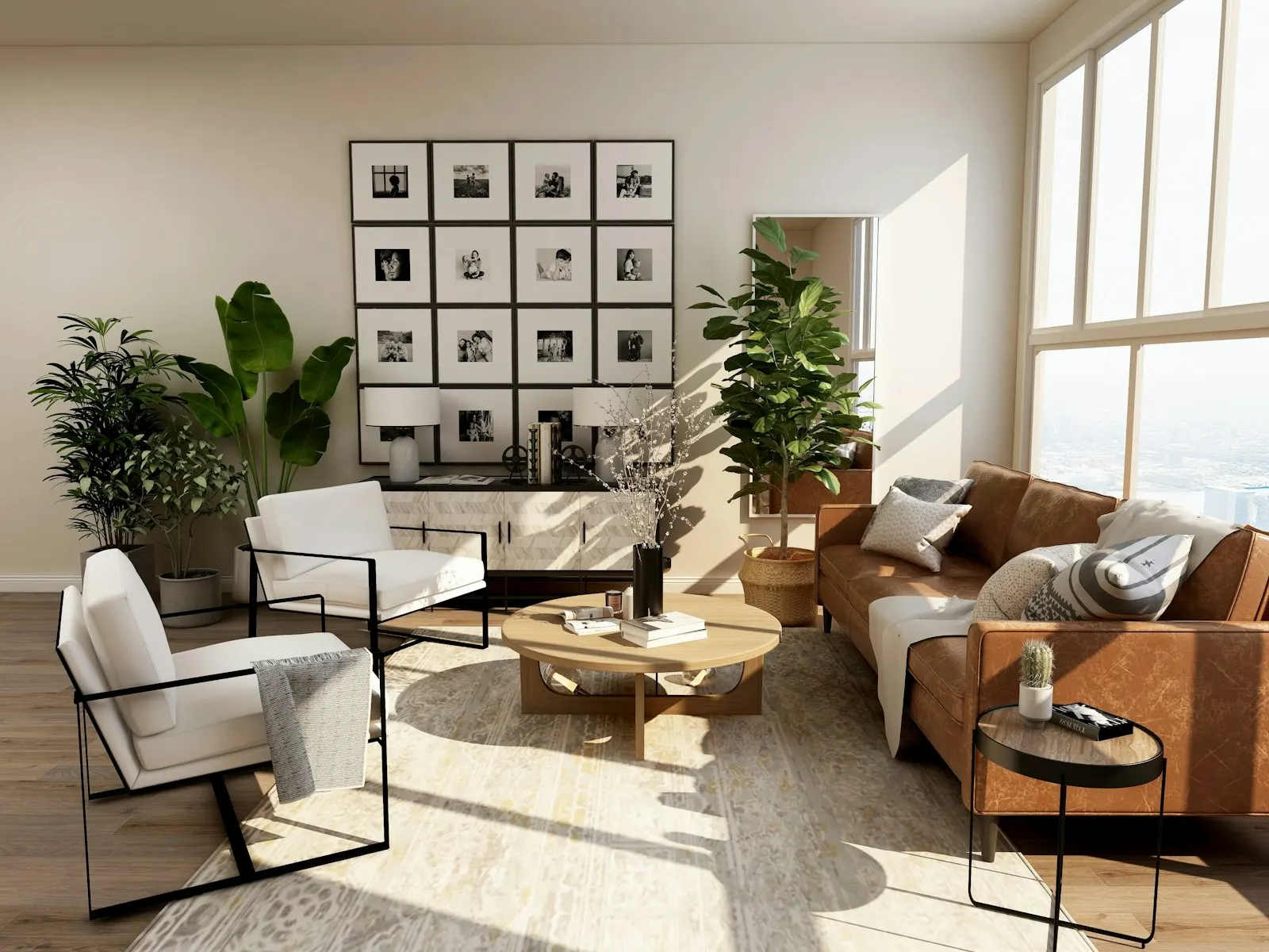 Warm interior great room